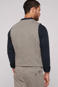 Best Sale CAMP DAVID & SOCCX Anzugweste mit filigranen Webmuster tan