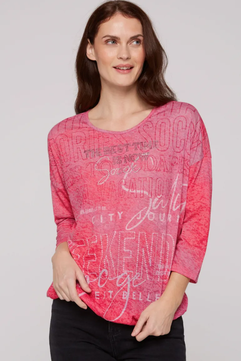 Store CAMP DAVID & SOCCX Ausbrenner-Shirt mit Artwork pinky red pinkyred
