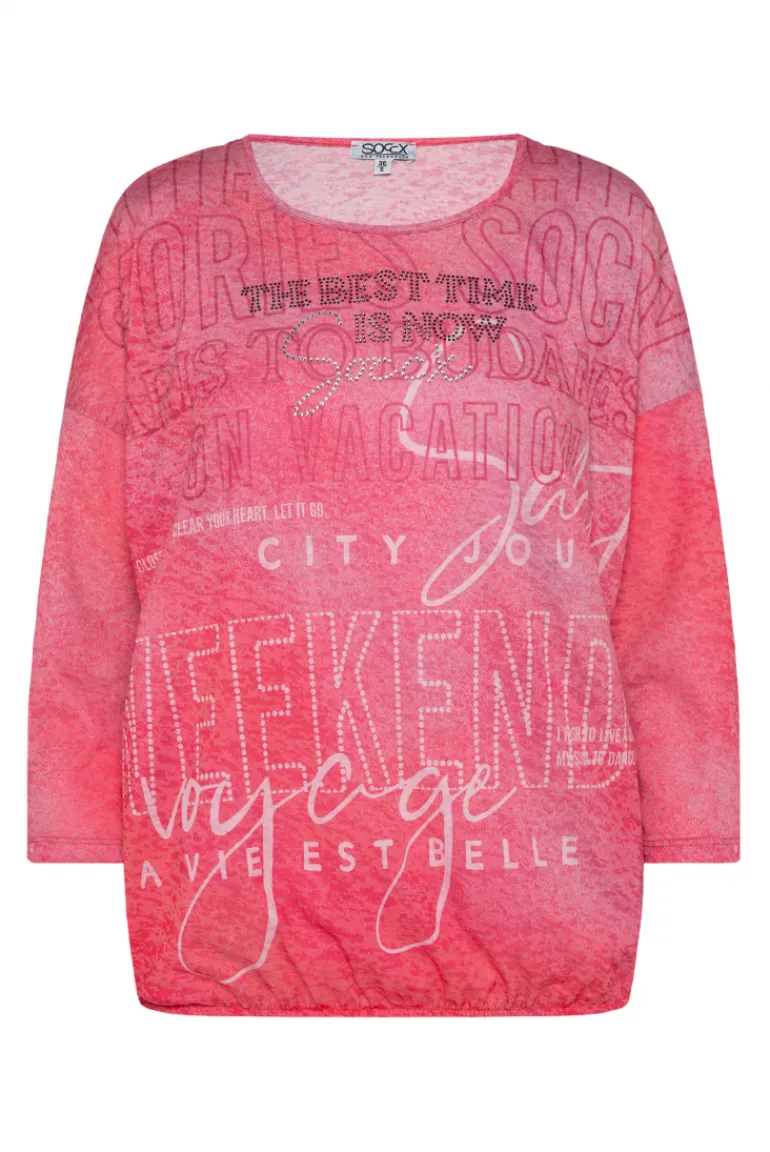 Store CAMP DAVID & SOCCX Ausbrenner-Shirt mit Artwork pinky red pinkyred