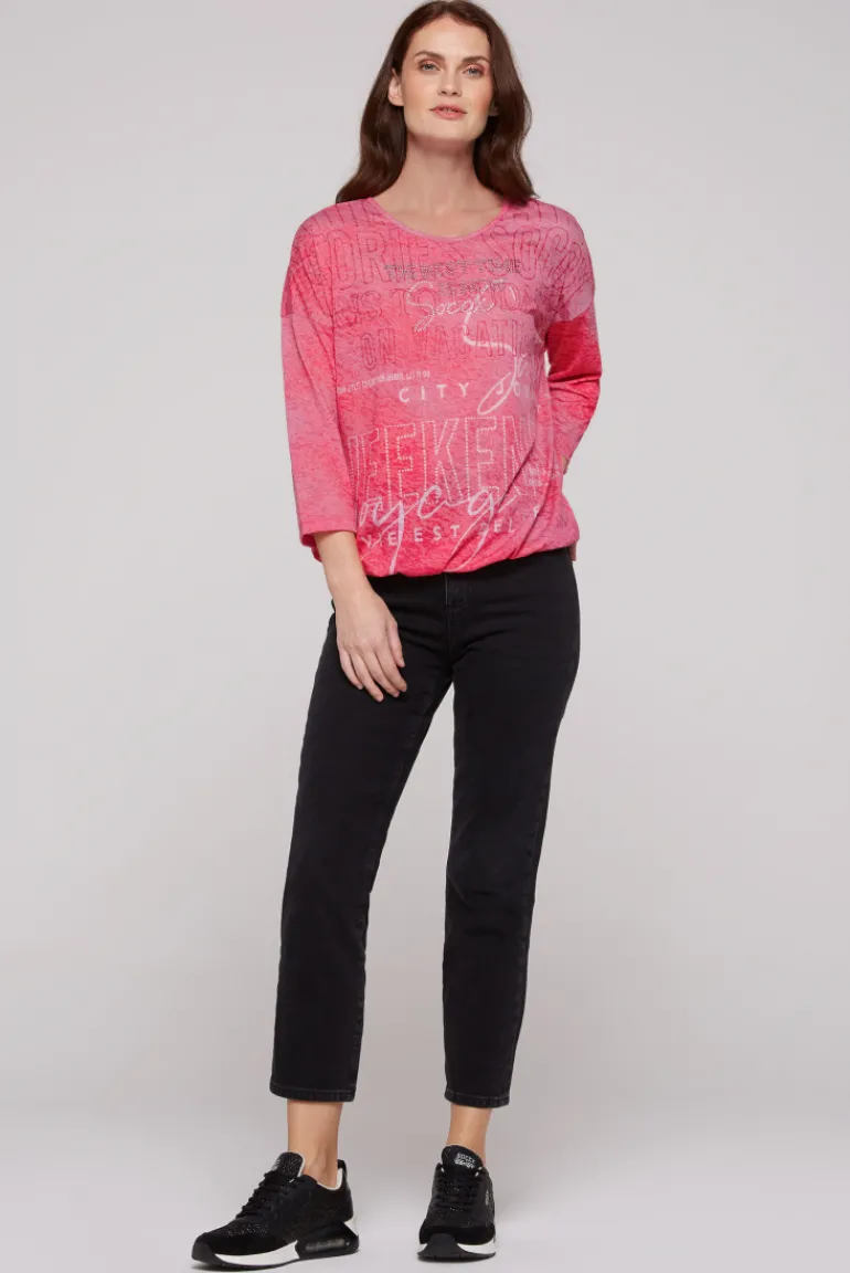 Store CAMP DAVID & SOCCX Ausbrenner-Shirt mit Artwork pinky red pinkyred