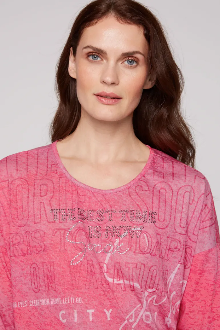 Store CAMP DAVID & SOCCX Ausbrenner-Shirt mit Artwork pinky red pinkyred