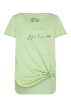 Best Sale CAMP DAVID & SOCCX Ausbrenner-Shirt mit Logo aus Schmucksteinen light green lightgreen