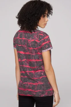 Store CAMP DAVID & SOCCX Ausbrenner-Shirt mit Pailletten-Logo pinky red pinkyred