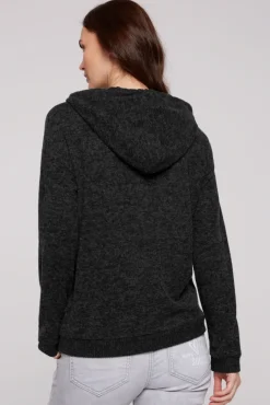 New CAMP DAVID & SOCCX Basic Hoodie aus Flauschstrick black