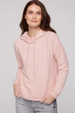 Outlet CAMP DAVID & SOCCX Basic Hoodie aus Flauschstrick rose blush roseblush