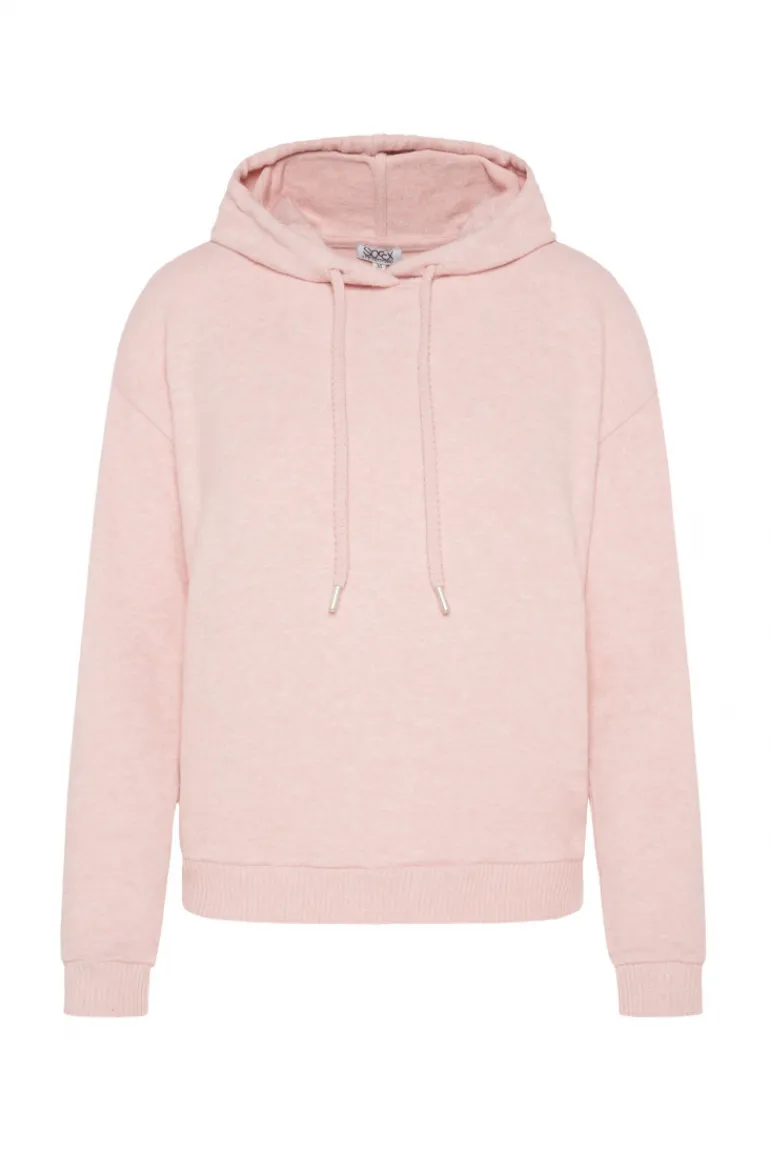 Outlet CAMP DAVID & SOCCX Basic Hoodie aus Flauschstrick rose blush roseblush