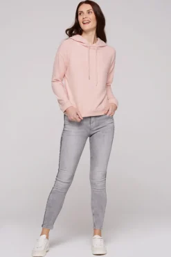 Outlet CAMP DAVID & SOCCX Basic Hoodie aus Flauschstrick rose blush roseblush