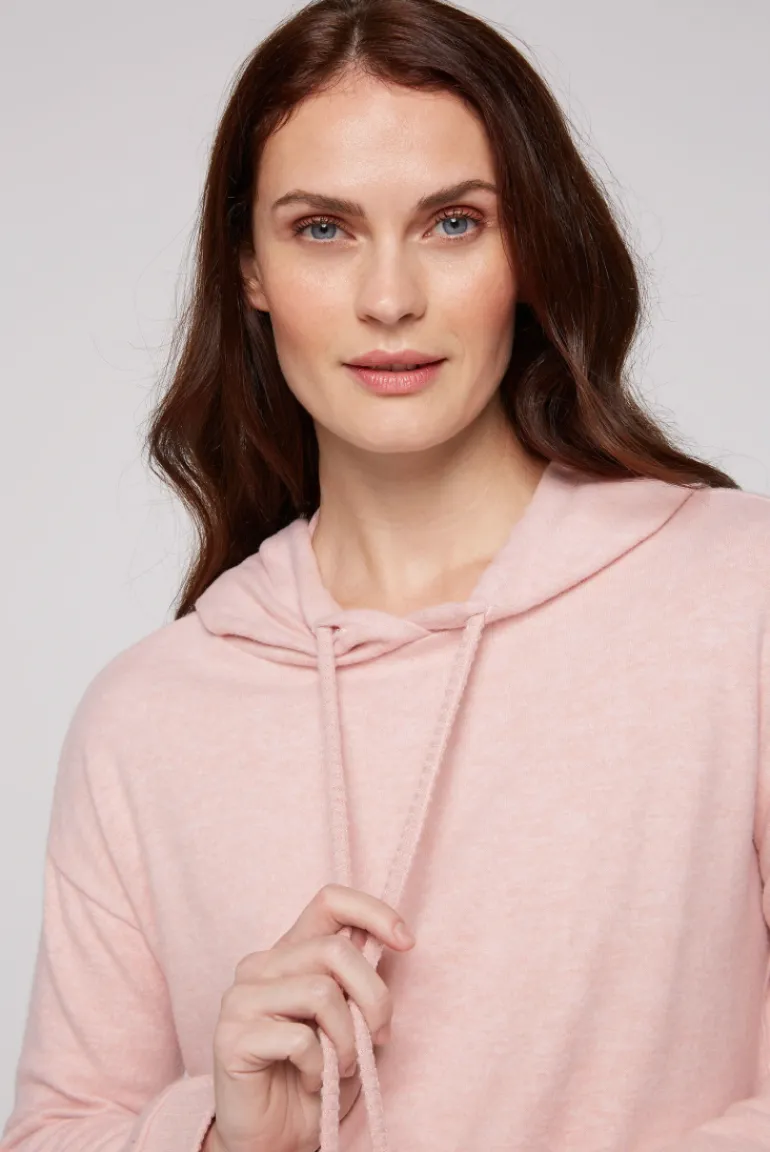 Outlet CAMP DAVID & SOCCX Basic Hoodie aus Flauschstrick rose blush roseblush