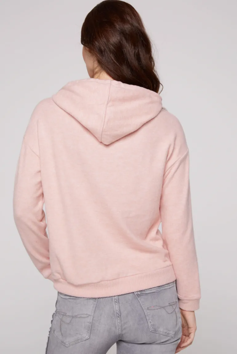Outlet CAMP DAVID & SOCCX Basic Hoodie aus Flauschstrick rose blush roseblush