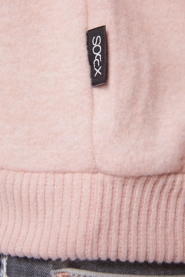 Outlet CAMP DAVID & SOCCX Basic Hoodie aus Flauschstrick rose blush roseblush