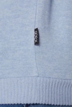 Cheap CAMP DAVID & SOCCX Basic Hoodie aus Flauschstrick cool blue coolblue