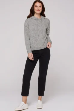 Best Sale CAMP DAVID & SOCCX Basic Hoodie aus Flauschstrick grey melange greymelange