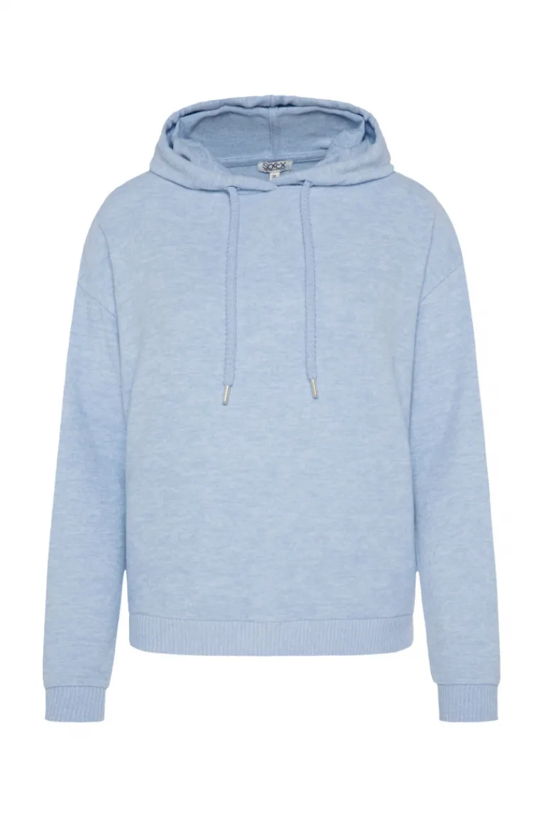 Store CAMP DAVID & SOCCX Basic Hoodie aus Flauschstrick cool blue coolblue