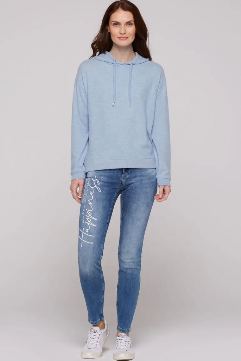 Store CAMP DAVID & SOCCX Basic Hoodie aus Flauschstrick cool blue coolblue