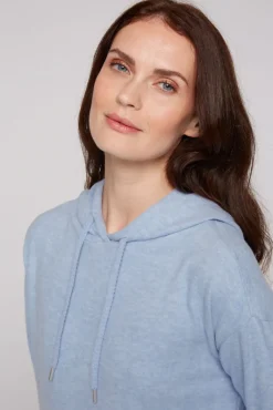 Store CAMP DAVID & SOCCX Basic Hoodie aus Flauschstrick cool blue coolblue