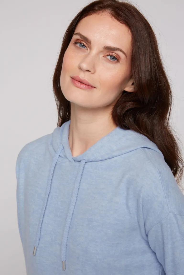 Store CAMP DAVID & SOCCX Basic Hoodie aus Flauschstrick cool blue coolblue