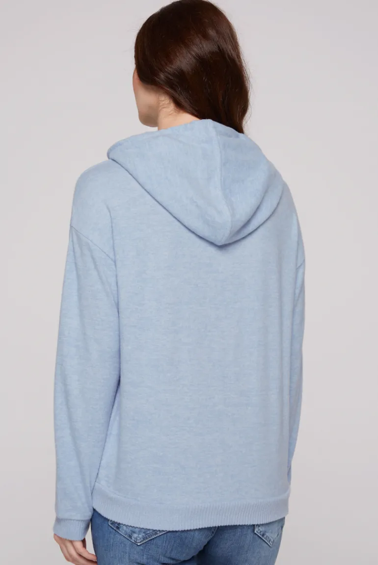 Store CAMP DAVID & SOCCX Basic Hoodie aus Flauschstrick cool blue coolblue