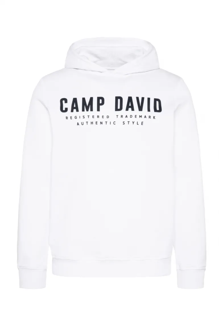 Store CAMP DAVID & SOCCX Basic Hoodie mit Logo Print opticwhite