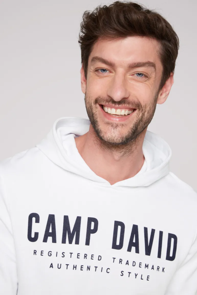 Store CAMP DAVID & SOCCX Basic Hoodie mit Logo Print opticwhite
