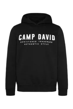 Cheap CAMP DAVID & SOCCX Basic Hoodie mit Logo Print black