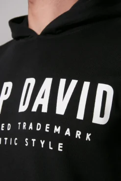 Cheap CAMP DAVID & SOCCX Basic Hoodie mit Logo Print black