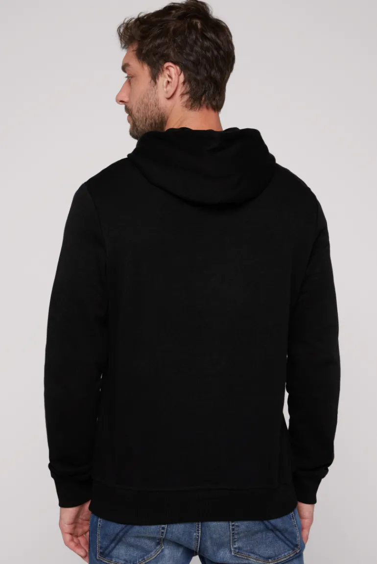 Cheap CAMP DAVID & SOCCX Basic Hoodie mit Logo Print black