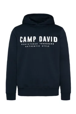 Fashion CAMP DAVID & SOCCX Basic Hoodie mit Logo Print blue navy bluenavy