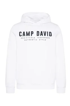 Hot CAMP DAVID & SOCCX Basic Hoodie mit Logo Print opticwhite
