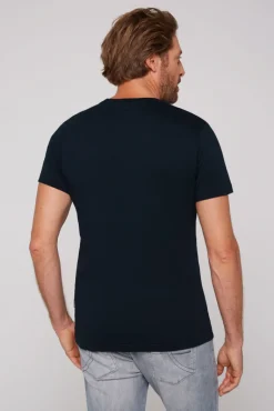 Shop CAMP DAVID & SOCCX Basic Logo T-Shirt blue navy bluenavy