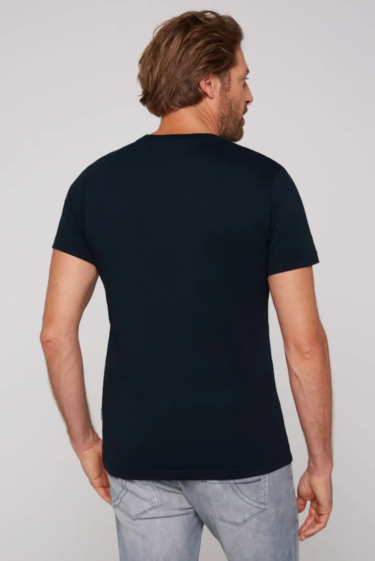 Shop CAMP DAVID & SOCCX Basic Logo T-Shirt blue navy bluenavy