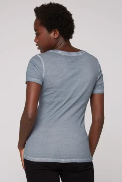 Cheap CAMP DAVID & SOCCX Basic Logo T-Shirt Oil Dyed cold grey coldgrey