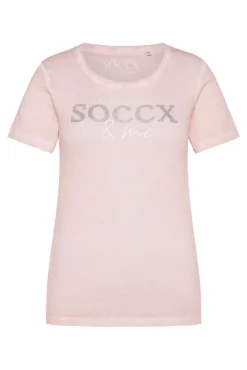 Best Sale CAMP DAVID & SOCCX Basic Logo T-Shirt Oil Dyed rose blush roseblush