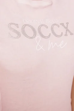 Best Sale CAMP DAVID & SOCCX Basic Logo T-Shirt Oil Dyed rose blush roseblush