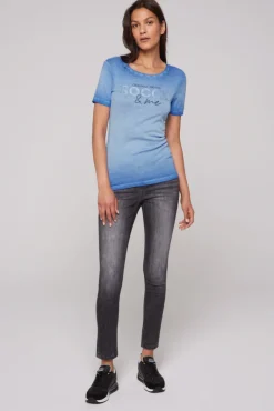 Clearance CAMP DAVID & SOCCX Basic Logo T-Shirt Oil Dyed vividblue
