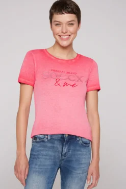 Cheap CAMP DAVID & SOCCX Basic Logo T-Shirt Oil Dyed clear red clearred