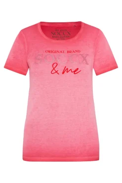 Cheap CAMP DAVID & SOCCX Basic Logo T-Shirt Oil Dyed clear red clearred