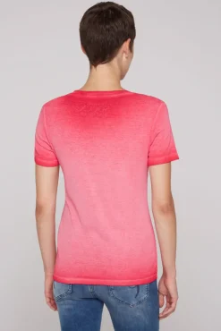 Cheap CAMP DAVID & SOCCX Basic Logo T-Shirt Oil Dyed clear red clearred