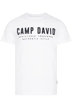 Discount CAMP DAVID & SOCCX Basic Logo T-Shirt opticwhite