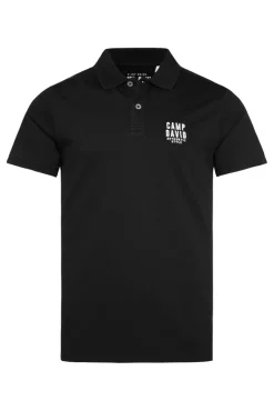 Cheap CAMP DAVID & SOCCX Basic Pikee-Polo mit Logo-Stickerei black