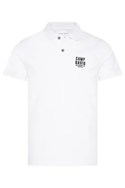 Hot CAMP DAVID & SOCCX Basic Pikee-Polo mit Logo-Stickerei opticwhite