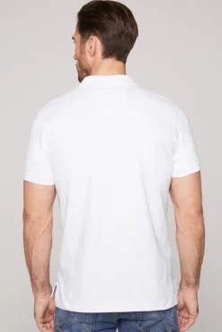 Hot CAMP DAVID & SOCCX Basic Pikee-Polo mit Logo-Stickerei opticwhite