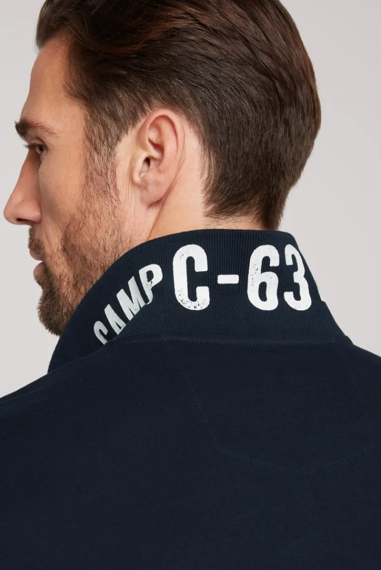 Cheap CAMP DAVID & SOCCX Basic Pikee-Polo mit Logo-Stickerei blue navy bluenavy
