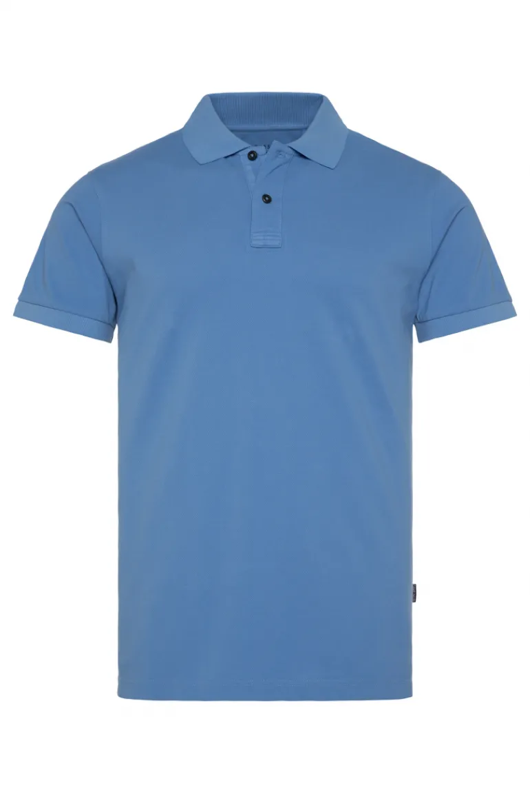 Hot CAMP DAVID & SOCCX Basic Pikee-Polo mit Trikotkragen sky blue skyblue