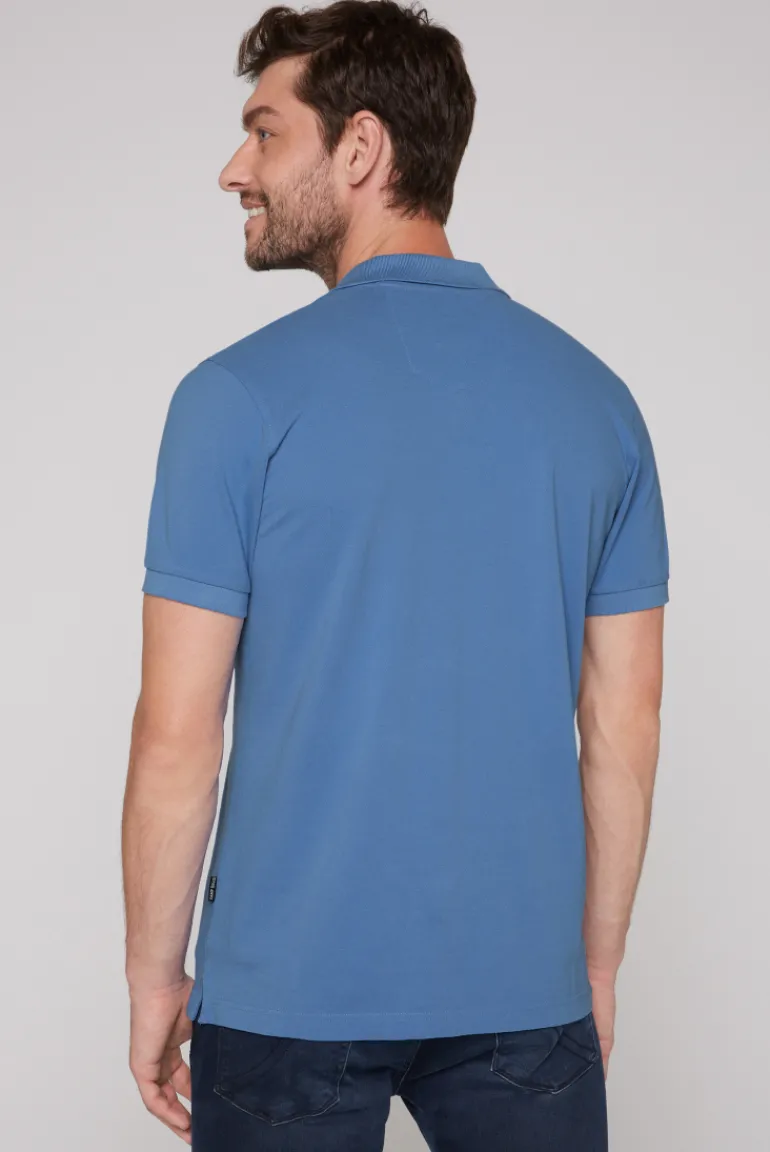 Hot CAMP DAVID & SOCCX Basic Pikee-Polo mit Trikotkragen sky blue skyblue