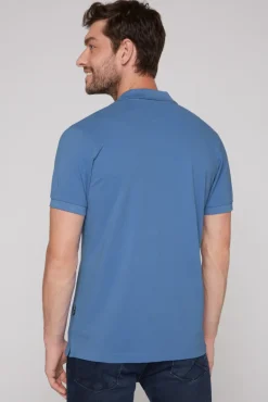 Shop CAMP DAVID & SOCCX Basic Pikee-Polo mit Trikotkragen sky blue skyblue