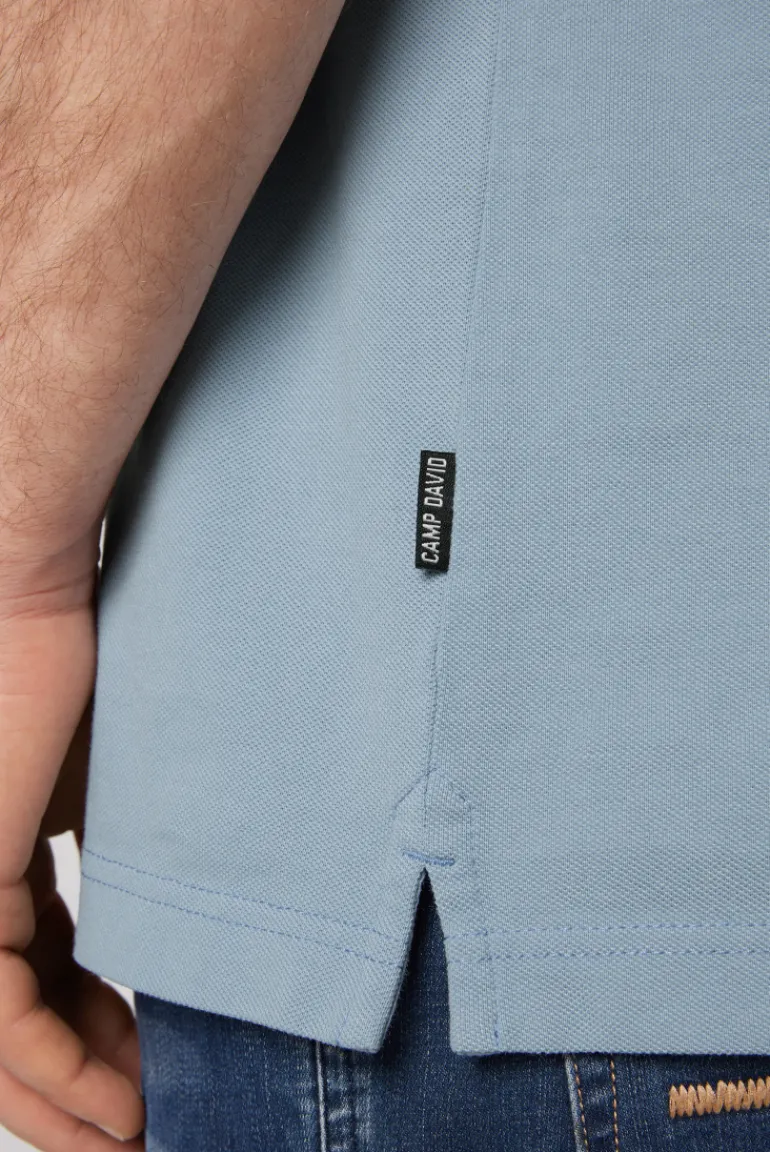 New CAMP DAVID & SOCCX Basic Pikee-Polo mit Trikotkragen new blue newblue
