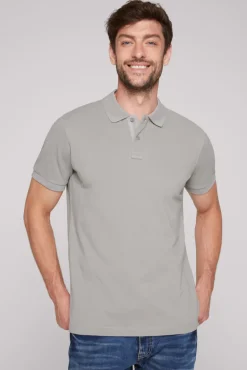 Outlet CAMP DAVID & SOCCX Basic Pikee-Polo mit Trikotkragen polo grey pologrey