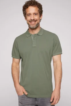 Cheap CAMP DAVID & SOCCX Basic Pikee-Polo mit Trikotkragen green olive greenolive