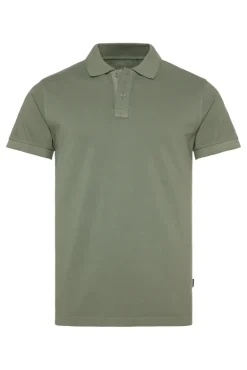 Cheap CAMP DAVID & SOCCX Basic Pikee-Polo mit Trikotkragen green olive greenolive