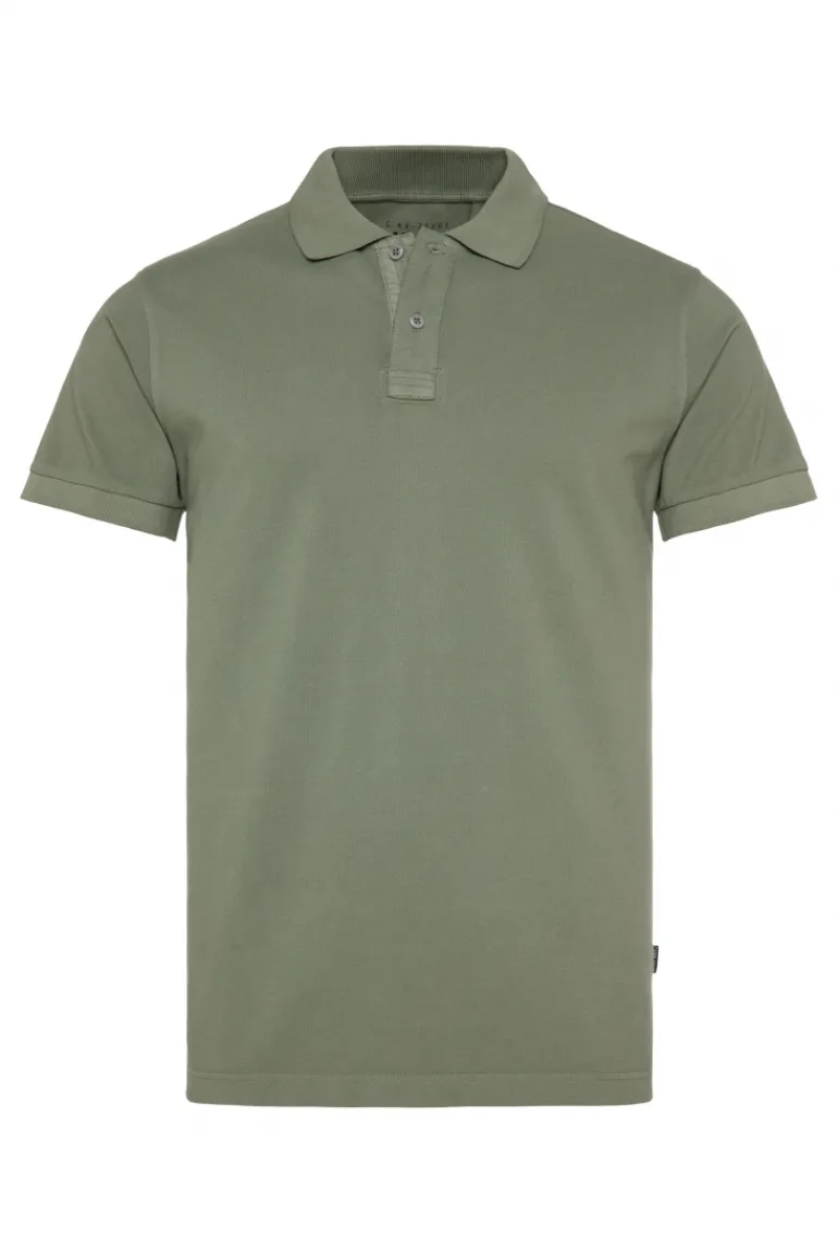 Cheap CAMP DAVID & SOCCX Basic Pikee-Polo mit Trikotkragen green olive greenolive
